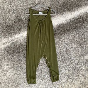Rocket Bug Sleeveless Romper Olive Green 12-18M